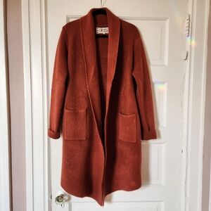 Pink Martini Rust Open-Front Coat